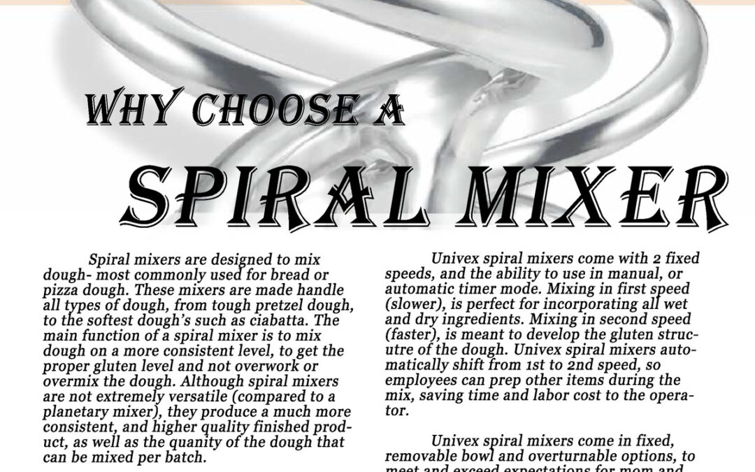 Univex Why Choose a Spiral Mixer