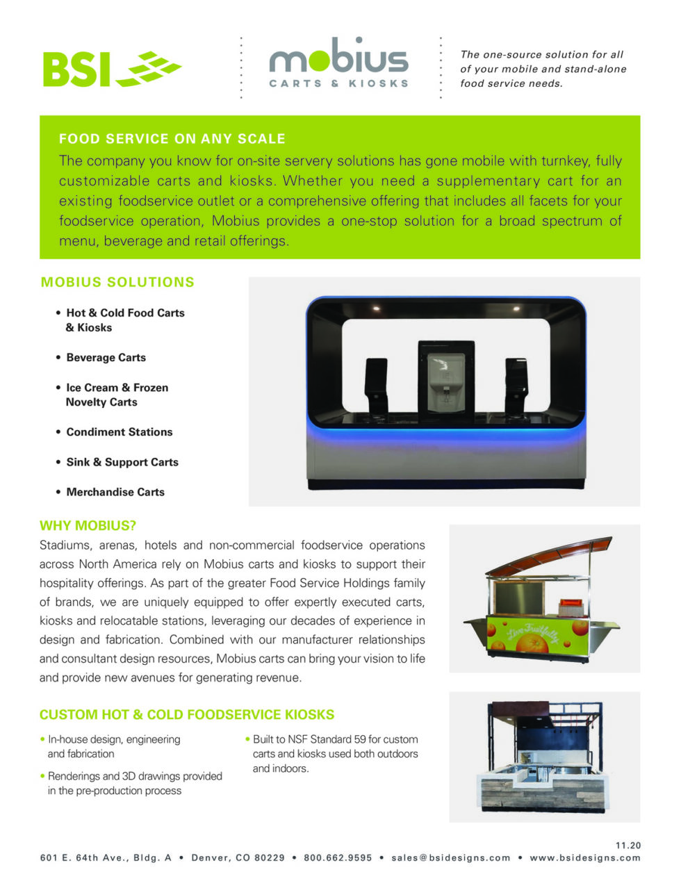 BSI Mobius Carts & Kiosks | Inform Foodservice Solutions